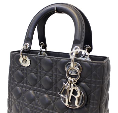 grained leather lady dior|Dior lambskin bag.